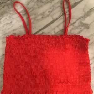 Red crop top